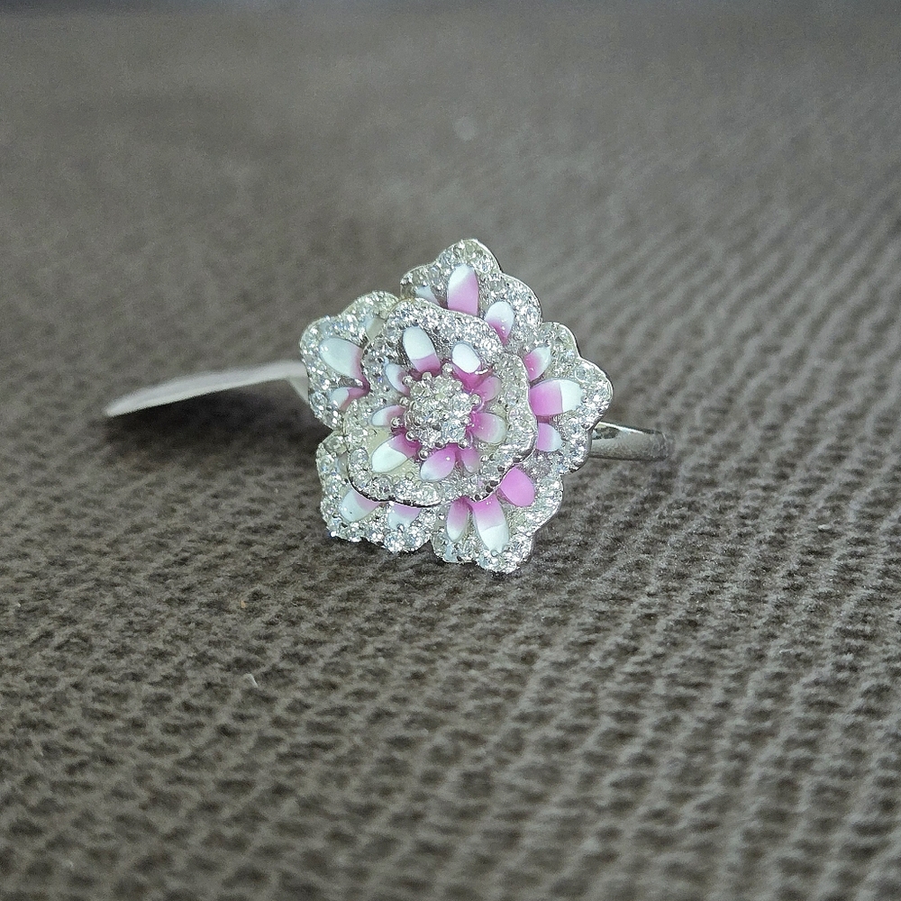 Cote d' Argent Enamel Flower🌸 Ring💍 - NWT - Picture 4 of 16
